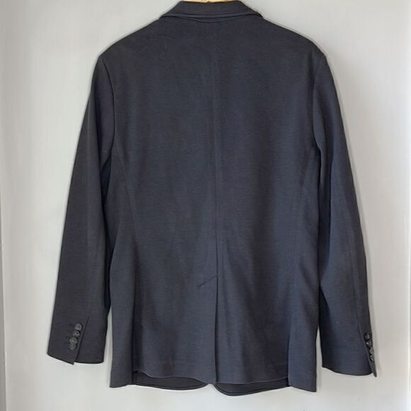 01.Algo Mens Navy Blazer 2 Button Double Vent 100% Cotton - Picture 6 of 11